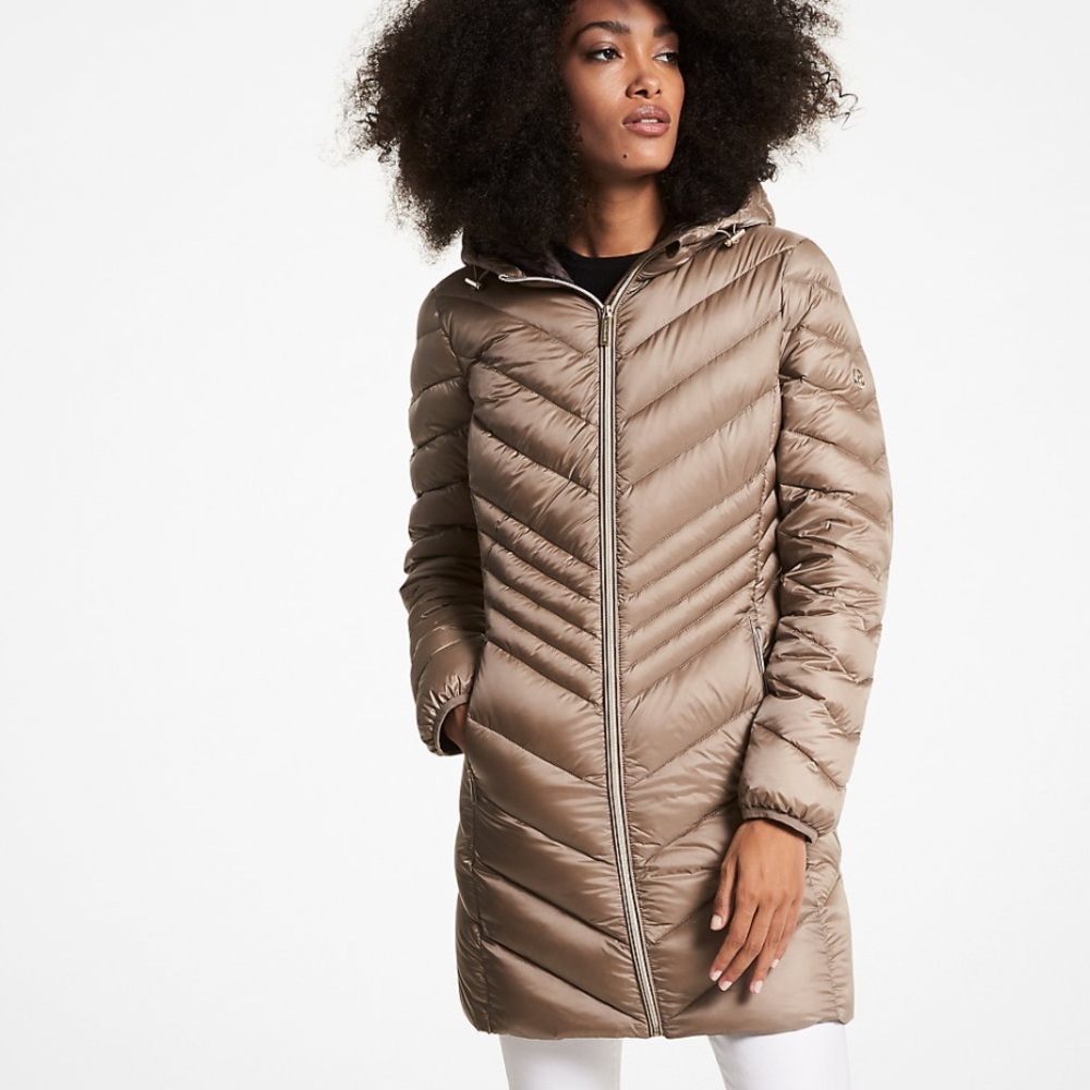 Michael Kors Quilted Nylon Packable Puffer Coat